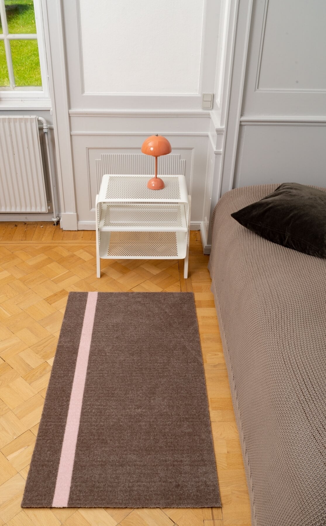 STRIPES VERTIKAL - SAND/LYS ROSE