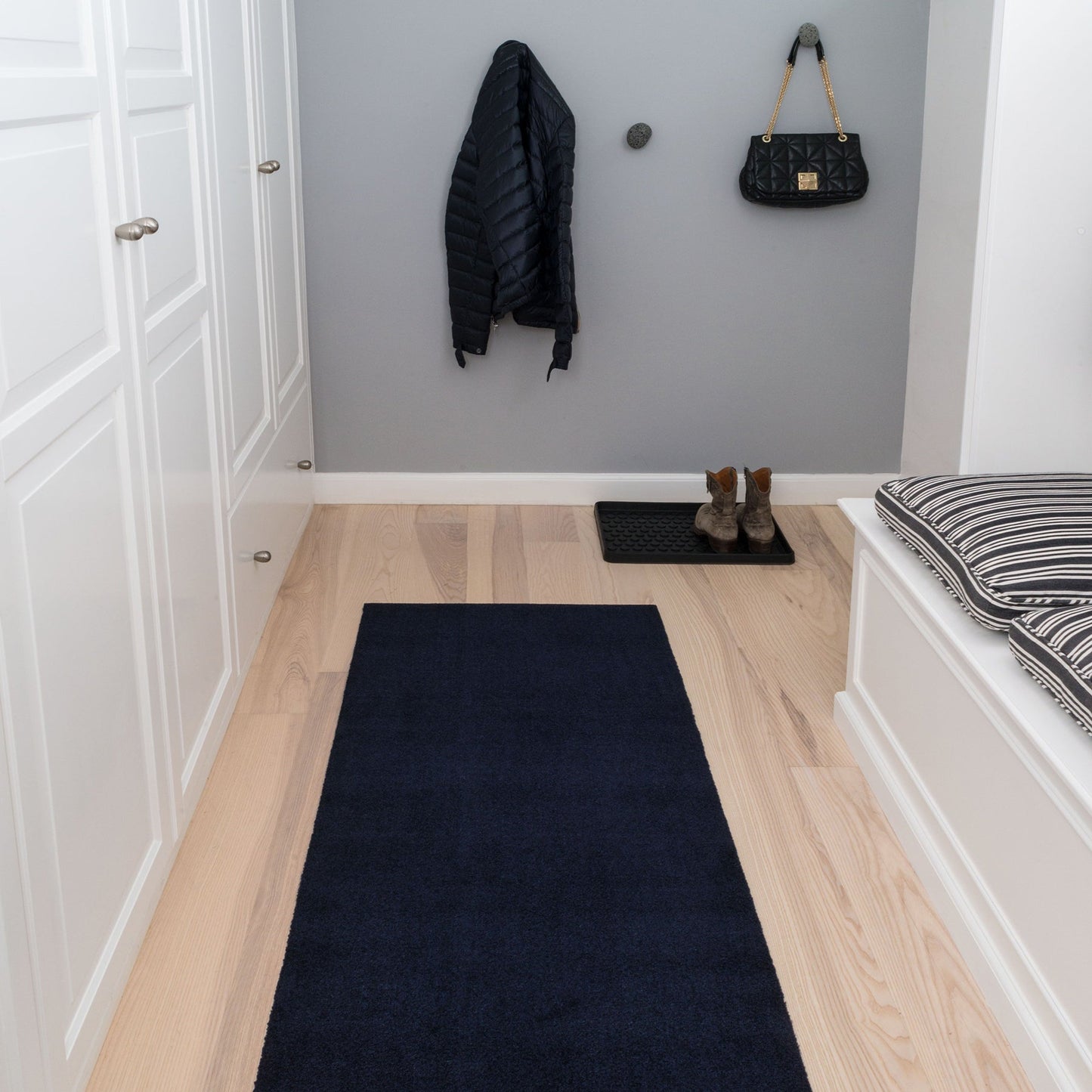 GULVMÅTTE 67 x 150 CM - UNI COLOR BLUE