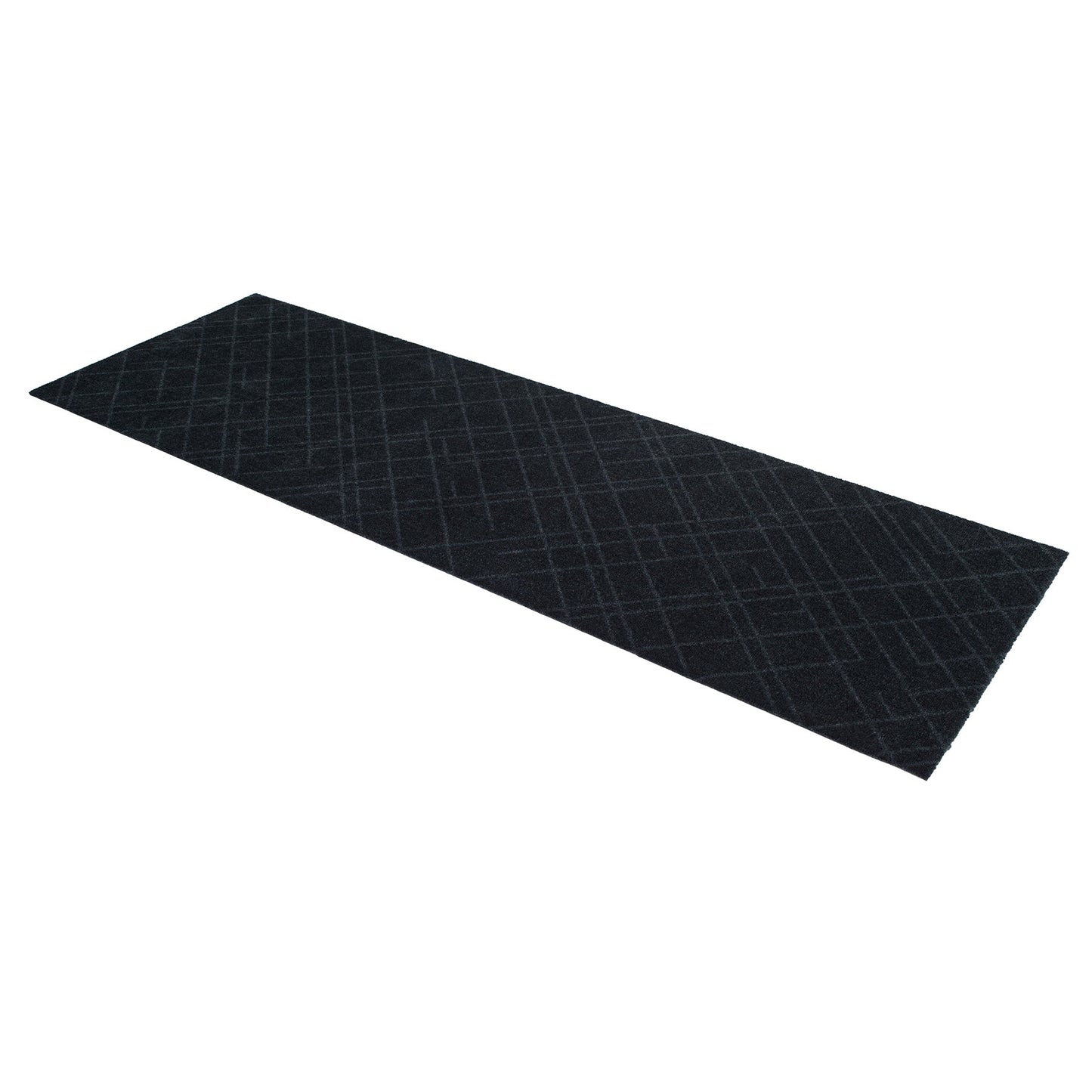 GULVMÅTTE 67 x 200 CM LINES DARK GREY