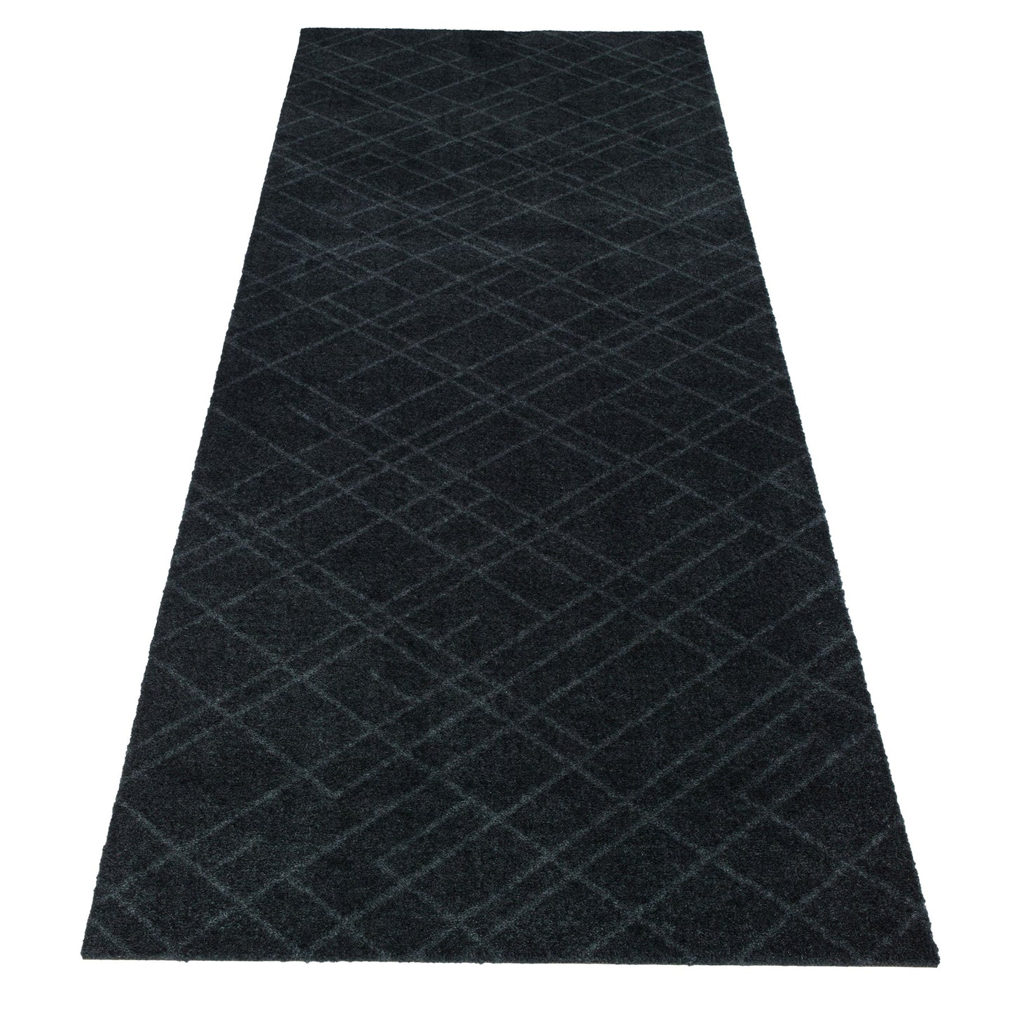 GULVMÅTTE 67 x 200 CM LINES DARK GREY