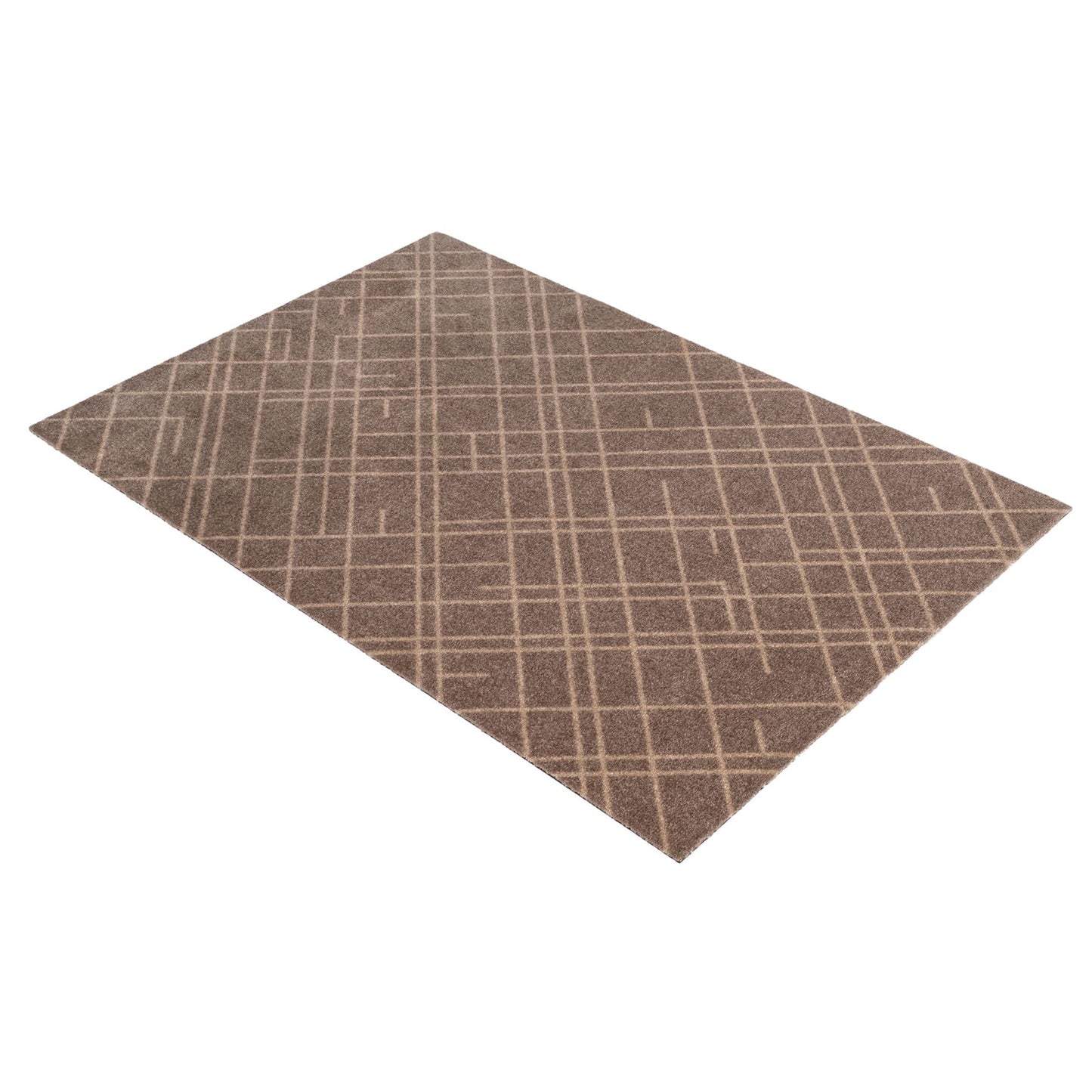 GULVMÅTTE 90 X 130 CM - LINES SAND/BEIGE