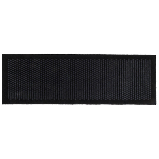 GULVMÅTTE 67 x 200 CM - DOT SORT/GRÅ