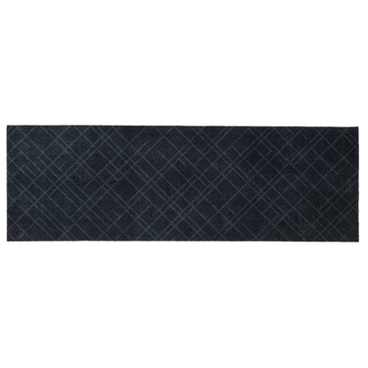 GULVMÅTTE 67 x 200 CM LINES DARK GREY