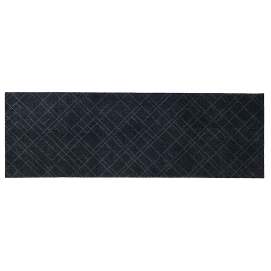 GULVMÅTTE 67 x 200 CM LINES DARK GREY