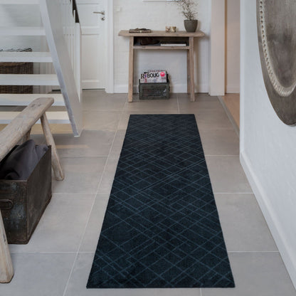 GULVMÅTTE 67 x 200 CM LINES DARK GREY