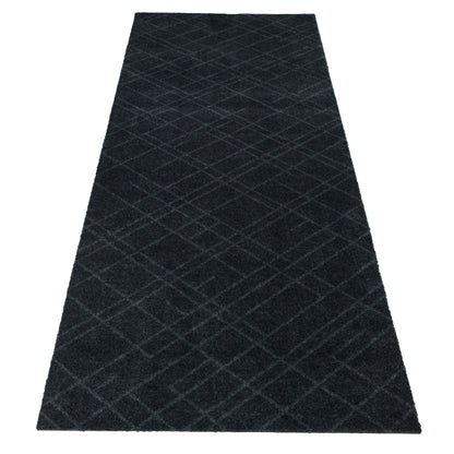 GULVMÅTTE 67 x 200 CM LINES DARK GREY