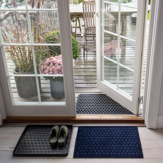 GULVMÅTTE 40 x 60 CM - DOT DARK BLUE