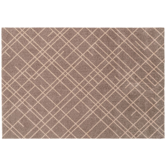 GULVMÅTTE 90 X 130 CM - LINES SAND/BEIGE