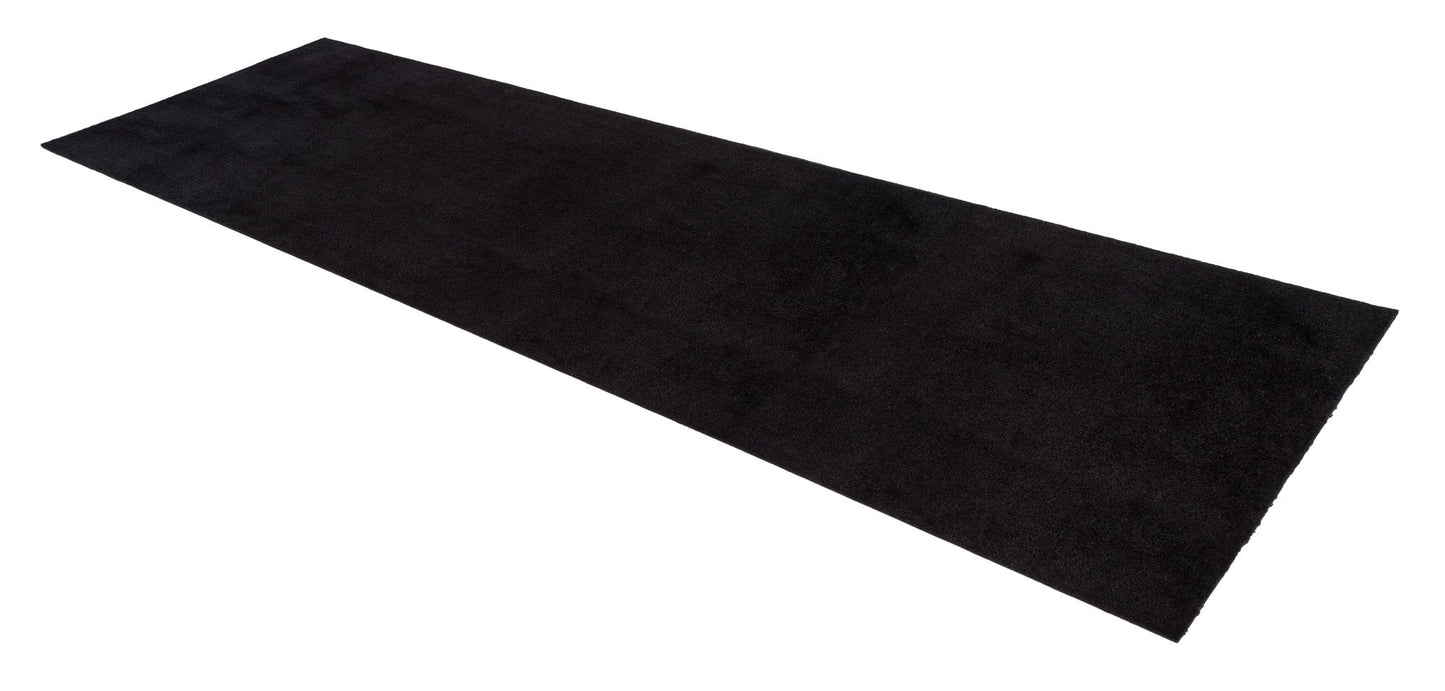 TÆPPE/MÅTTE 100 x 300 CM - UNI COLOR sort