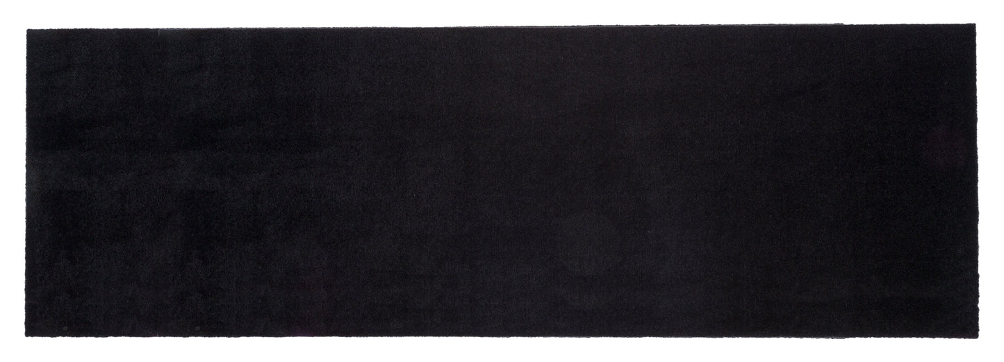 TÆPPE/MÅTTE 100 x 300 CM - UNI COLOR sort