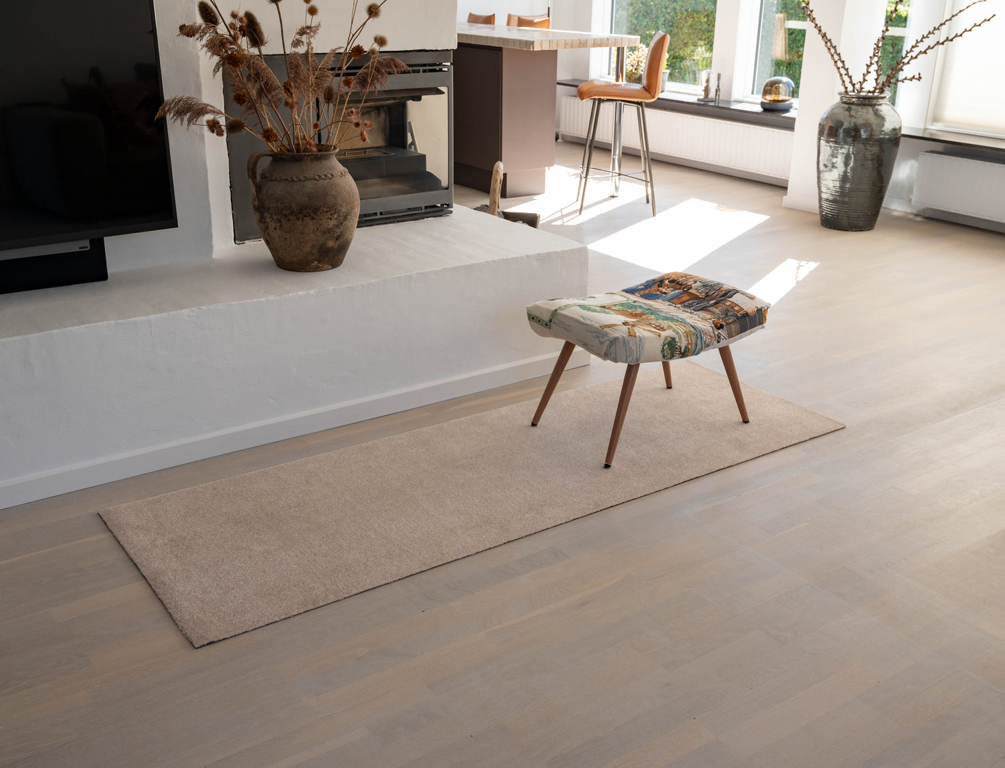 TÆPPE/MÅTTE 67 x 250 CM - UNI COLOR IVORY